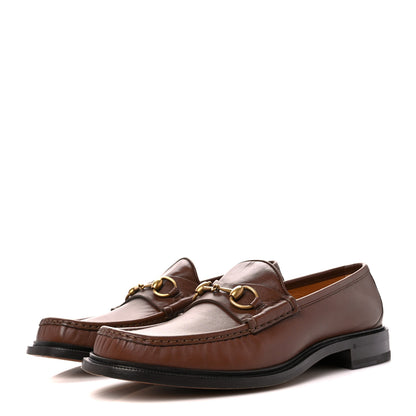 Gucci Goatskin Mens Horsebit Loafers 11 Brown Sugar 3 of 10