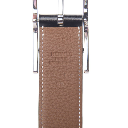 Hermes Box Togo 32mm Hapi Belt 95 Black Gold 3 of 6