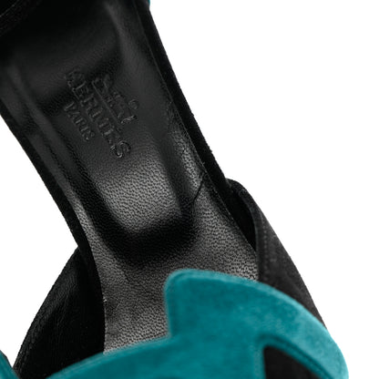 Hermes Suede Goatskin Initiale Sandals 35.5 10 of 12