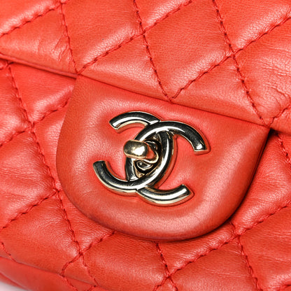 Chanel Lambskin Quilted East West Flap Red 9 of 9
