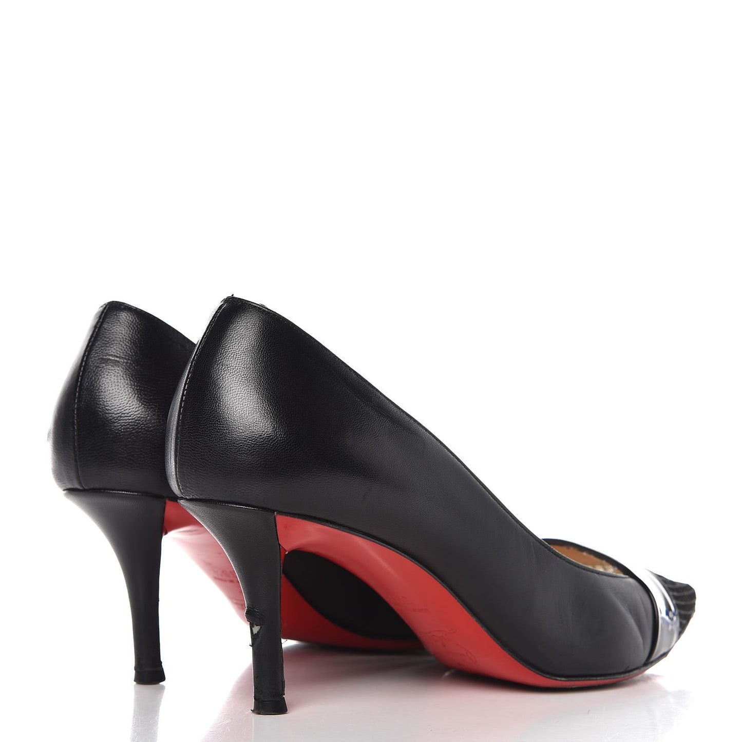 Fishnet Patent Kid Gladiator 70 Pumps 39.5 Black