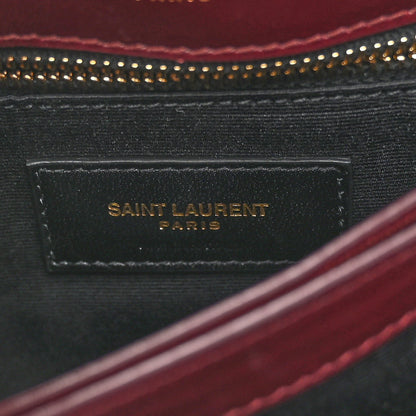 Saint Laurent Velvet Y Quilted Monogram Toy Loulou Crossbody Bag French Burgundy 7 of 10