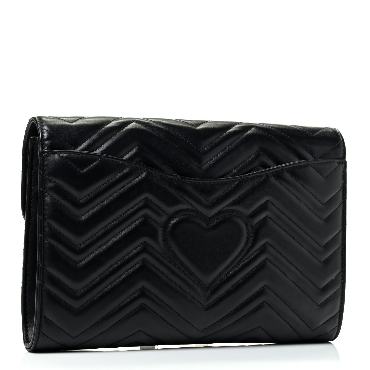 Gucci Calfskin Matelasse GG Marmont Clutch Black 2 of 4
