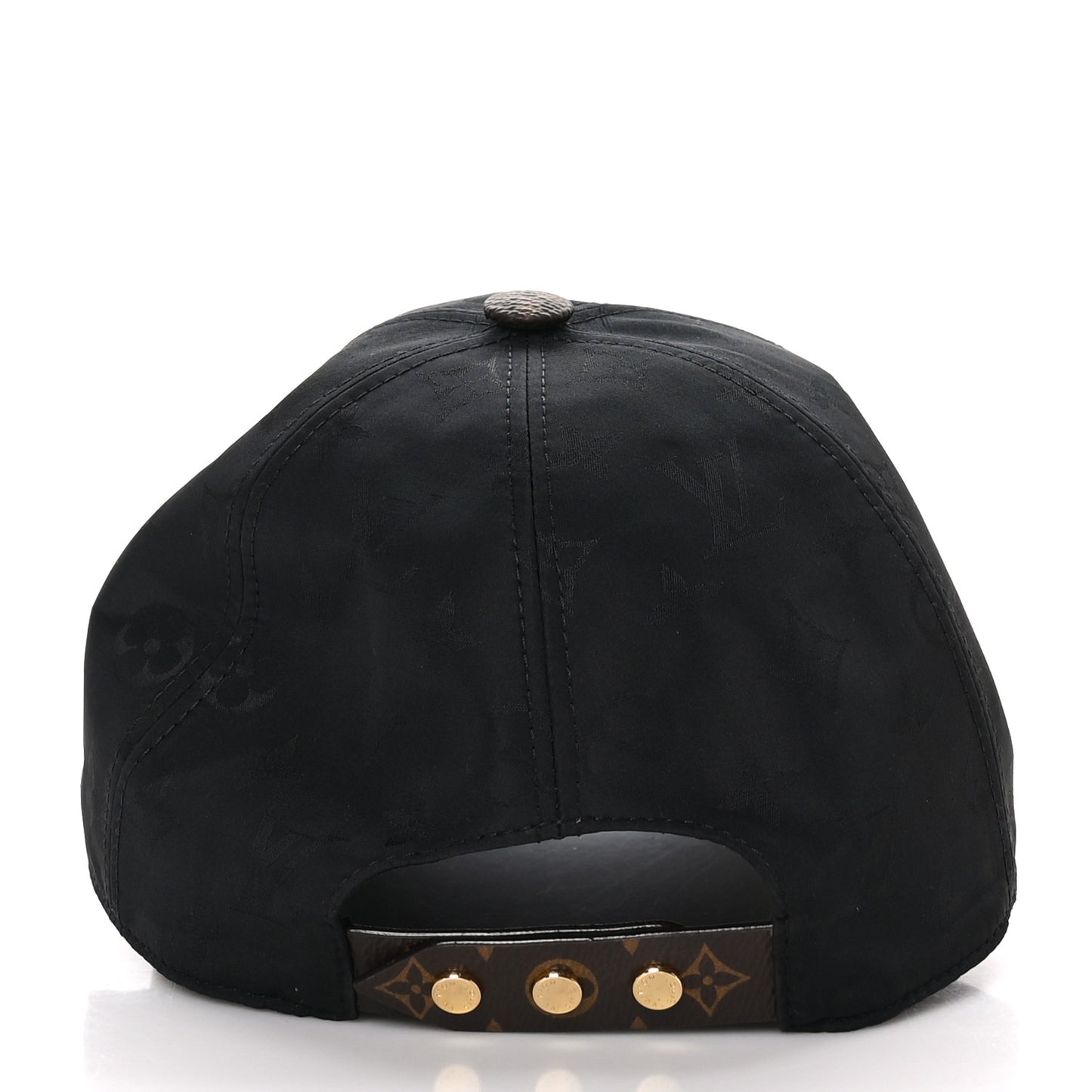 Polyester Silk Monogram LV Get Ready Cap L Black