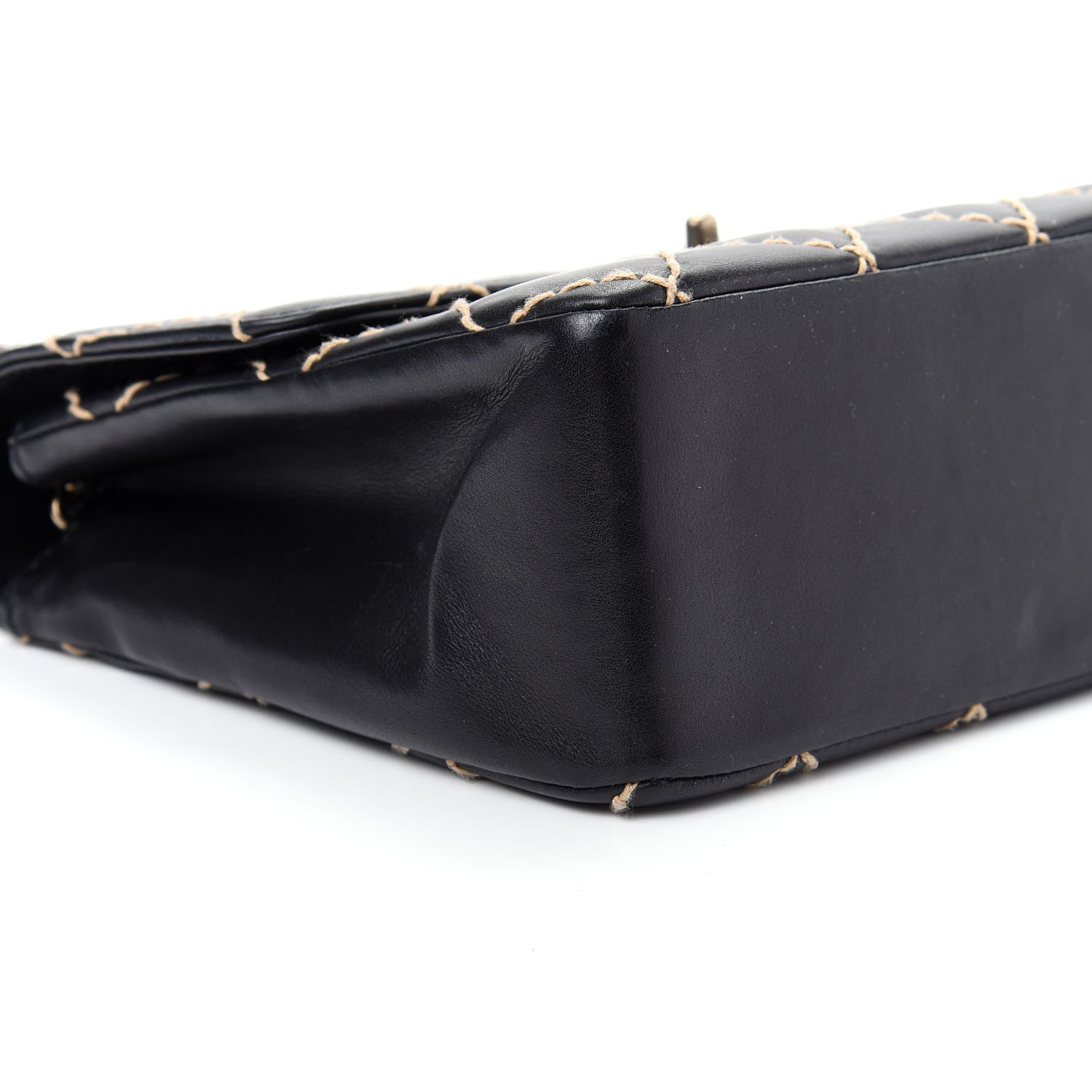 Chanel Calfskin Wild Stitch Jumbo Flap Black 6 of 9