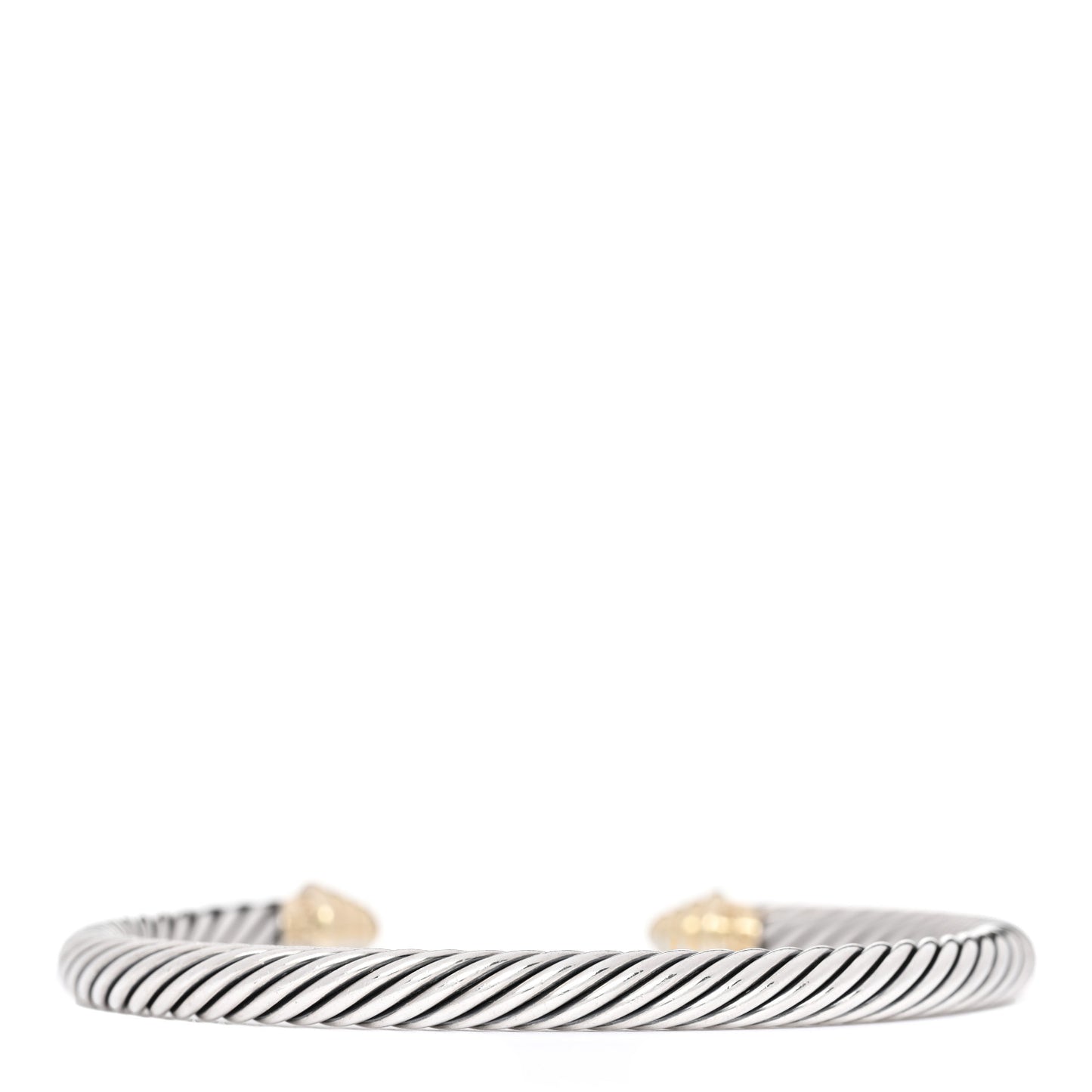 Sterling Silver 14K Yellow Gold 5mm Cable Classics Bracelet