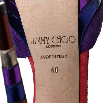 Jimmy Choo Suede Macy 150 Pumps 40 Purple 6 of 6