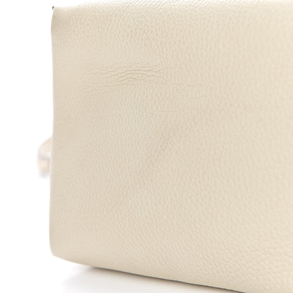 Valentino Garavani Pebbled Calfskin Rockstud Single Handle Flap Bag Light Ivory 13 of 15