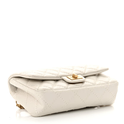 Chanel Aged Calfskin Quilted 2.55 Reissue Flap Belt Bag White 4 of 11
