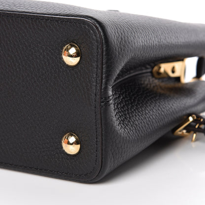 Louis Vuitton Taurillon Capucines PM Black 9 of 10