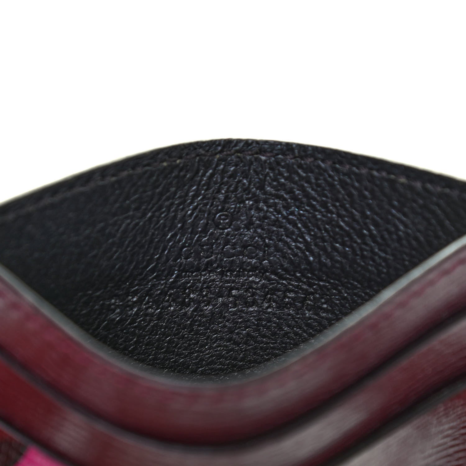 Gucci Calfskin Heartbeat Print Card Holder New Wine 6 of 6