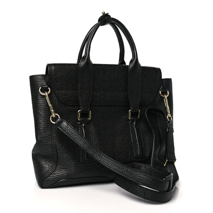 3.1 Phillip Lim Textured Calfskin Medium Pashli Satchel Black 3 of 11