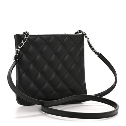Chanel Lambskin Quilted Uniform Crossbody Bag Black 3 of 10