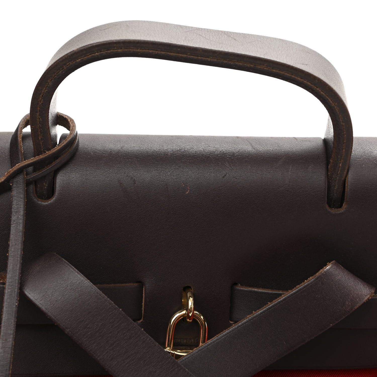 Hermes Toile Vache Calfskin Herbag 30 PM Backpack 15 of 15