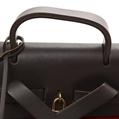 Hermes Toile Vache Calfskin Herbag 30 PM Backpack 15 of 15