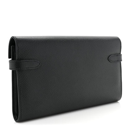 Hermes Epsom Kelly Longue Wallet Black 3 of 9