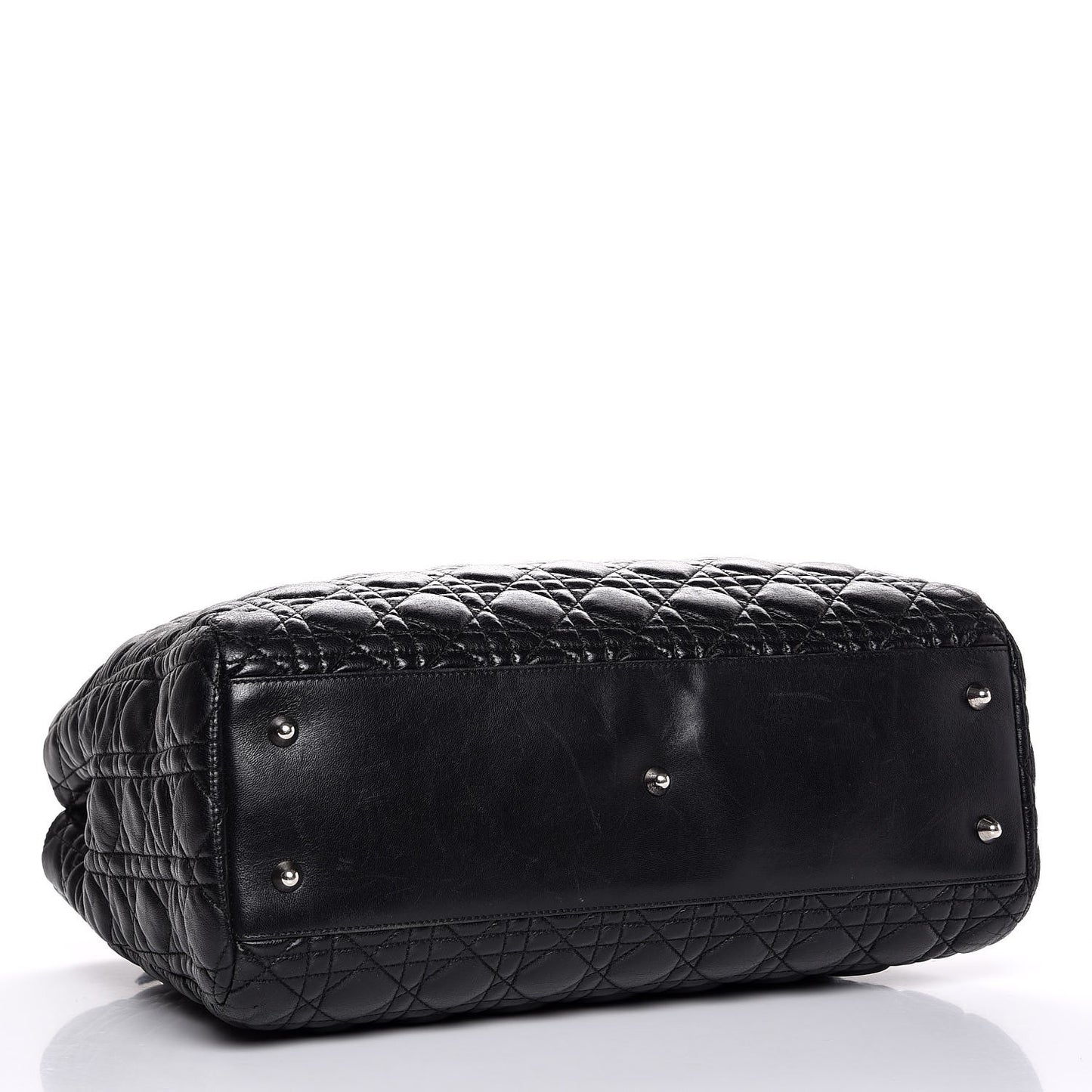 Lambskin Cannage Large Dior Soft Shopping Tote Black
