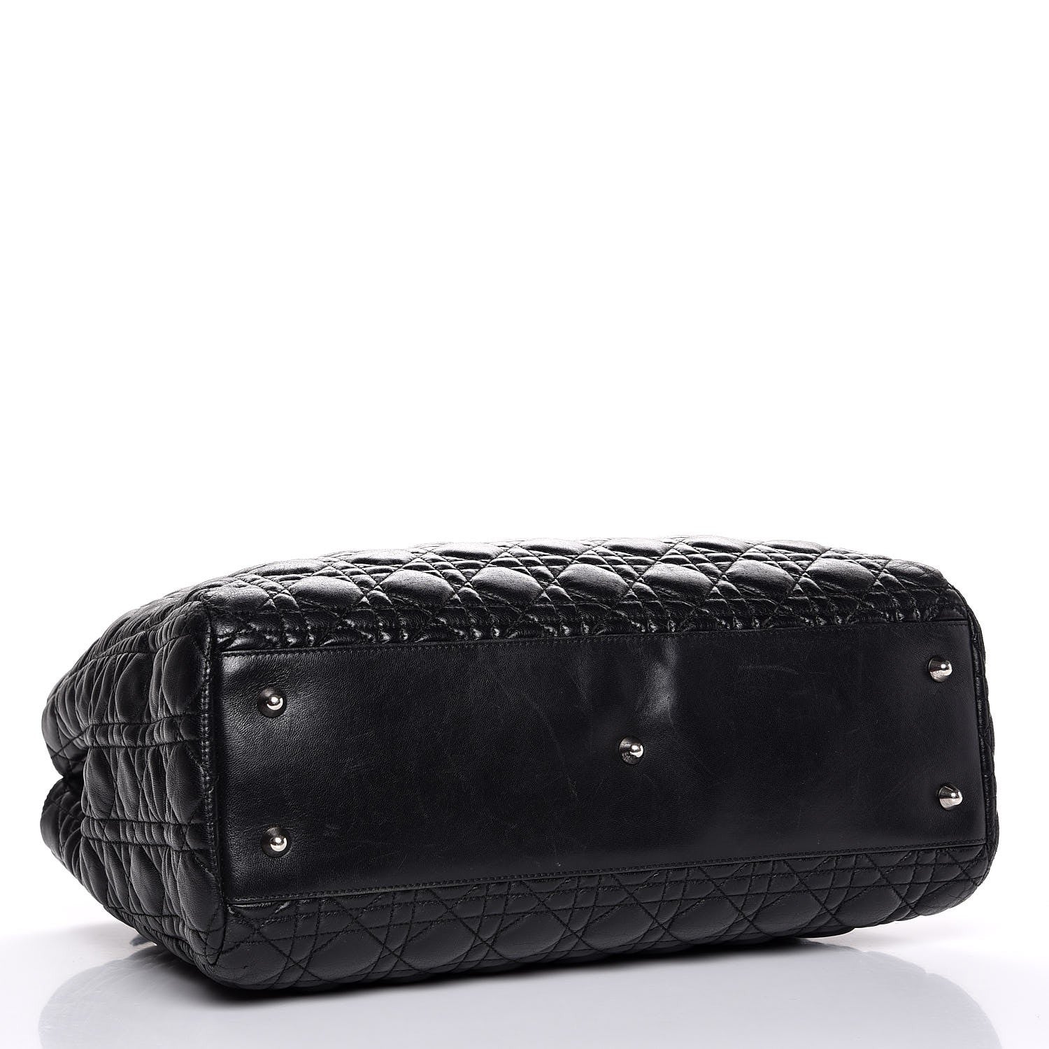 Christian Dior Lambskin Cannage Large Dior Soft Shopping Tote Black 4 of 7