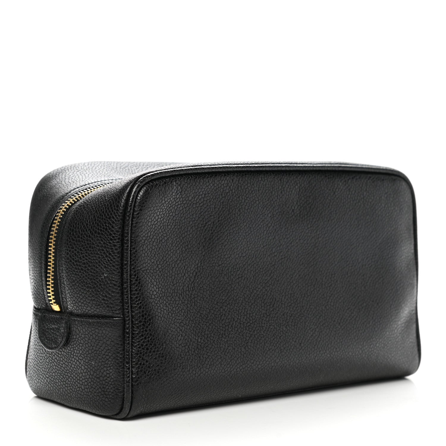 Chanel Caviar Timeless CC Cosmetic Pouch Bag Black 3 of 12
