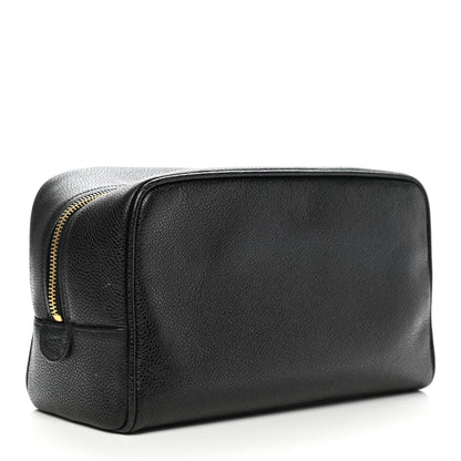 Chanel Caviar Timeless CC Cosmetic Pouch Bag Black 3 of 12
