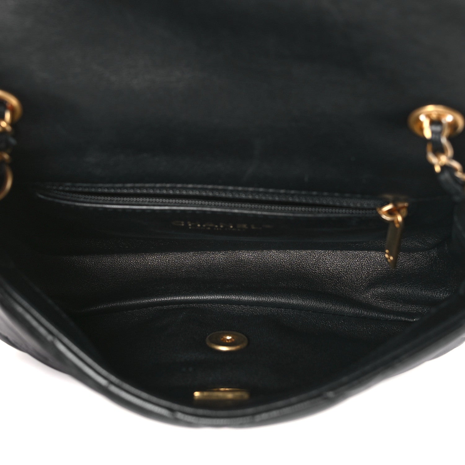 Chanel Lambskin Quilted Mini Heart Charms Flap Black 5 of 10