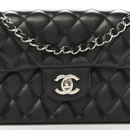 Chanel Lambskin Quilted East West Flap Black 8 of 20