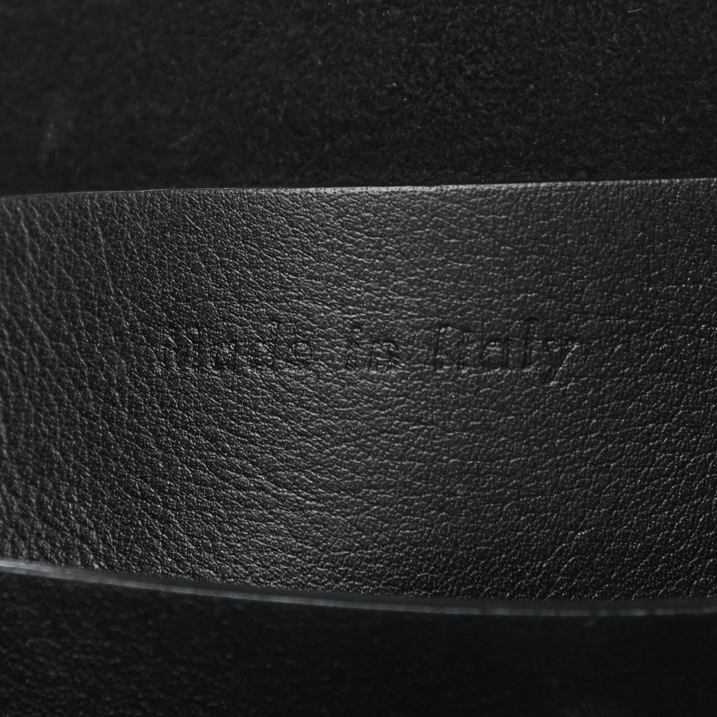 Smooth Calfskin Long Strap Big Bag Bucket Black
