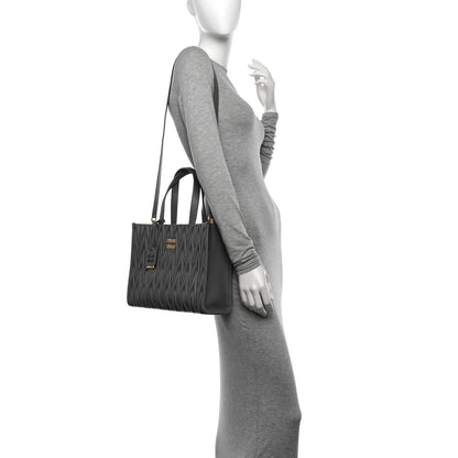 Miu Miu Nappa Matelasse Tote Bag Marmo 2 of 11