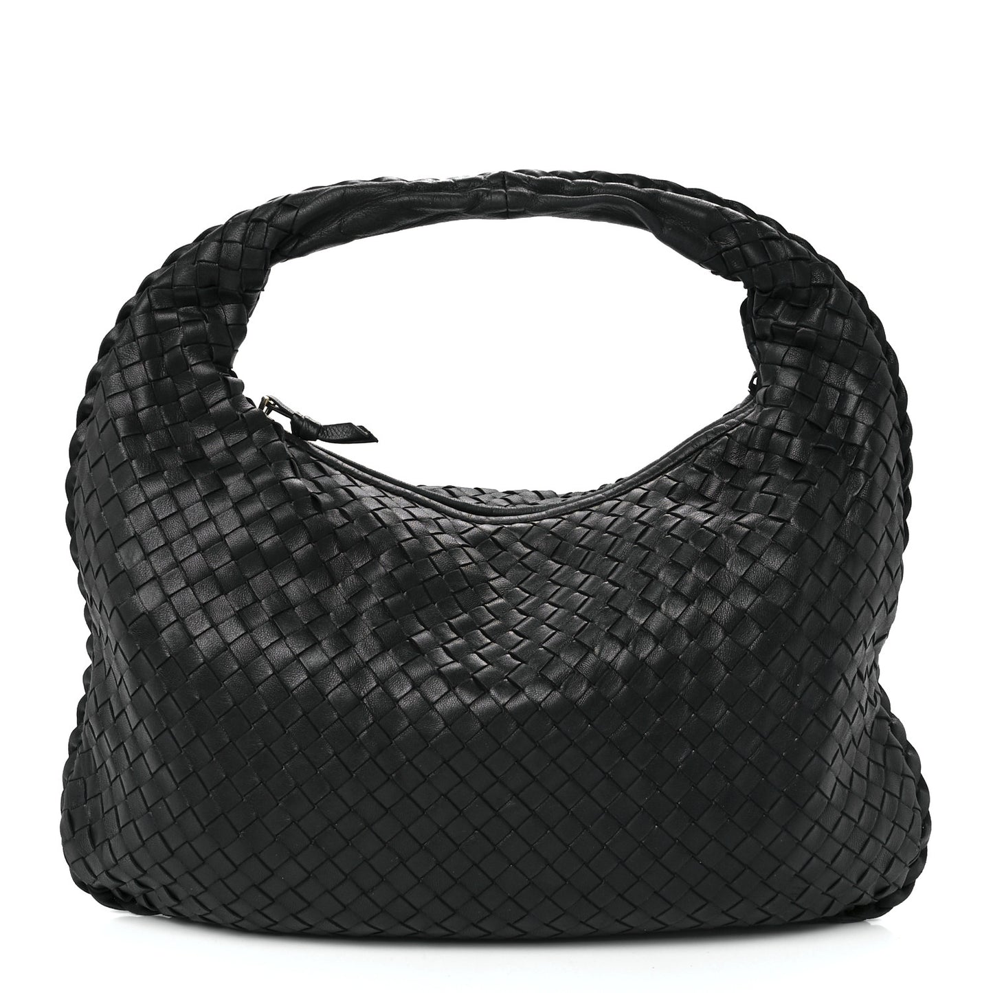 Nappa Intrecciato Medium Veneta Hobo Black