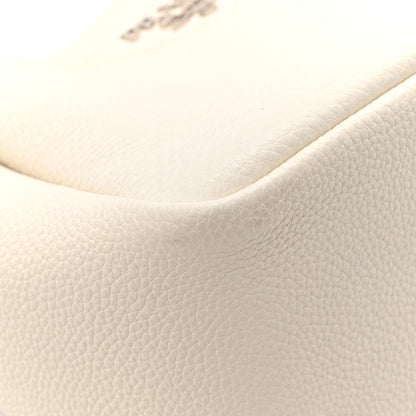 Prada Vitello Daino Soft Medium Dynamique Tote White Black 10 of 14