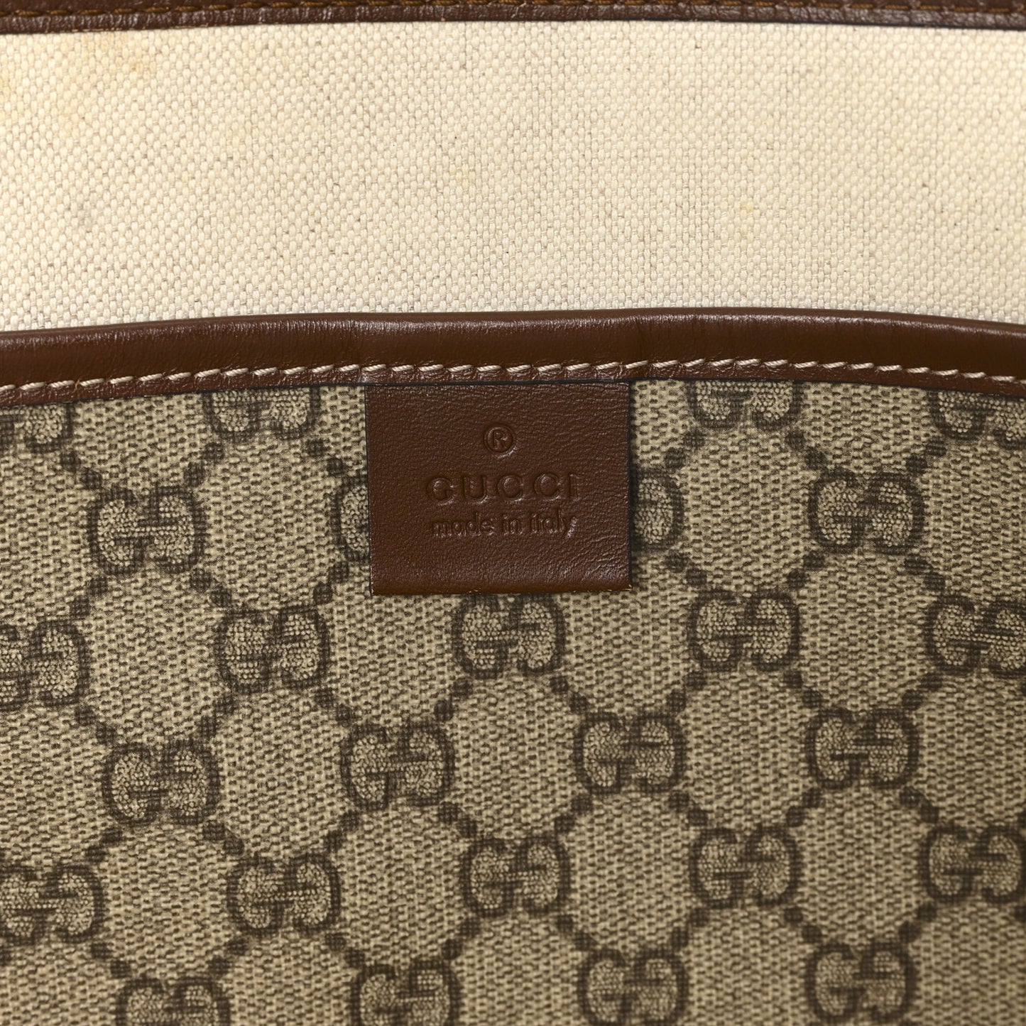 GG Plus Monogram Medium Signature Web Loop Tote Brown