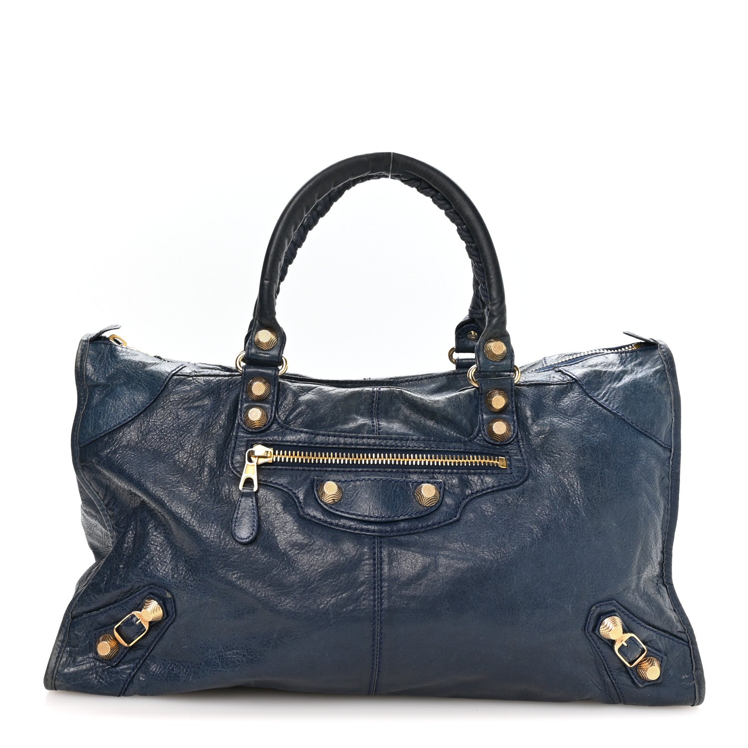 Balenciaga Agneau Giant 12 Gold Hardware Work Bleu Mineral 1 of 10