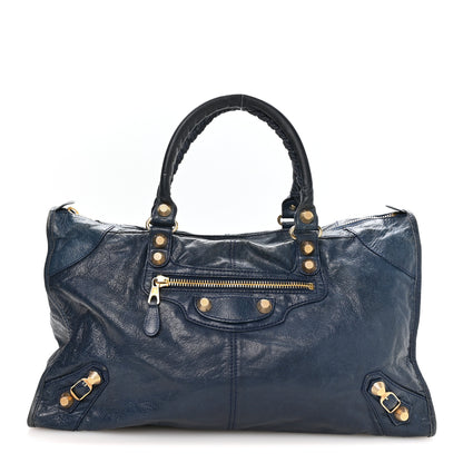 Balenciaga Agneau Giant 12 Gold Hardware Work Bleu Mineral 1 of 10