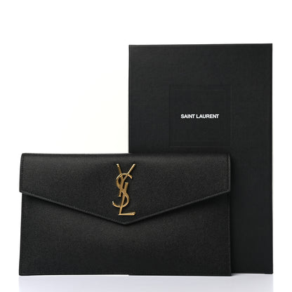 Saint Laurent Grain De Poudre Uptown Pouch Black 8 of 8