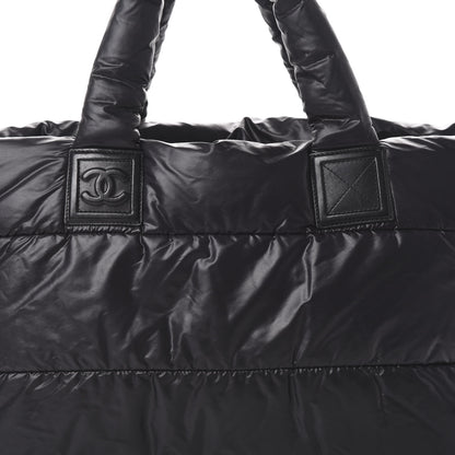 Chanel Nylon Quilted Large Coco Cocoon Tote Black 7 of 9