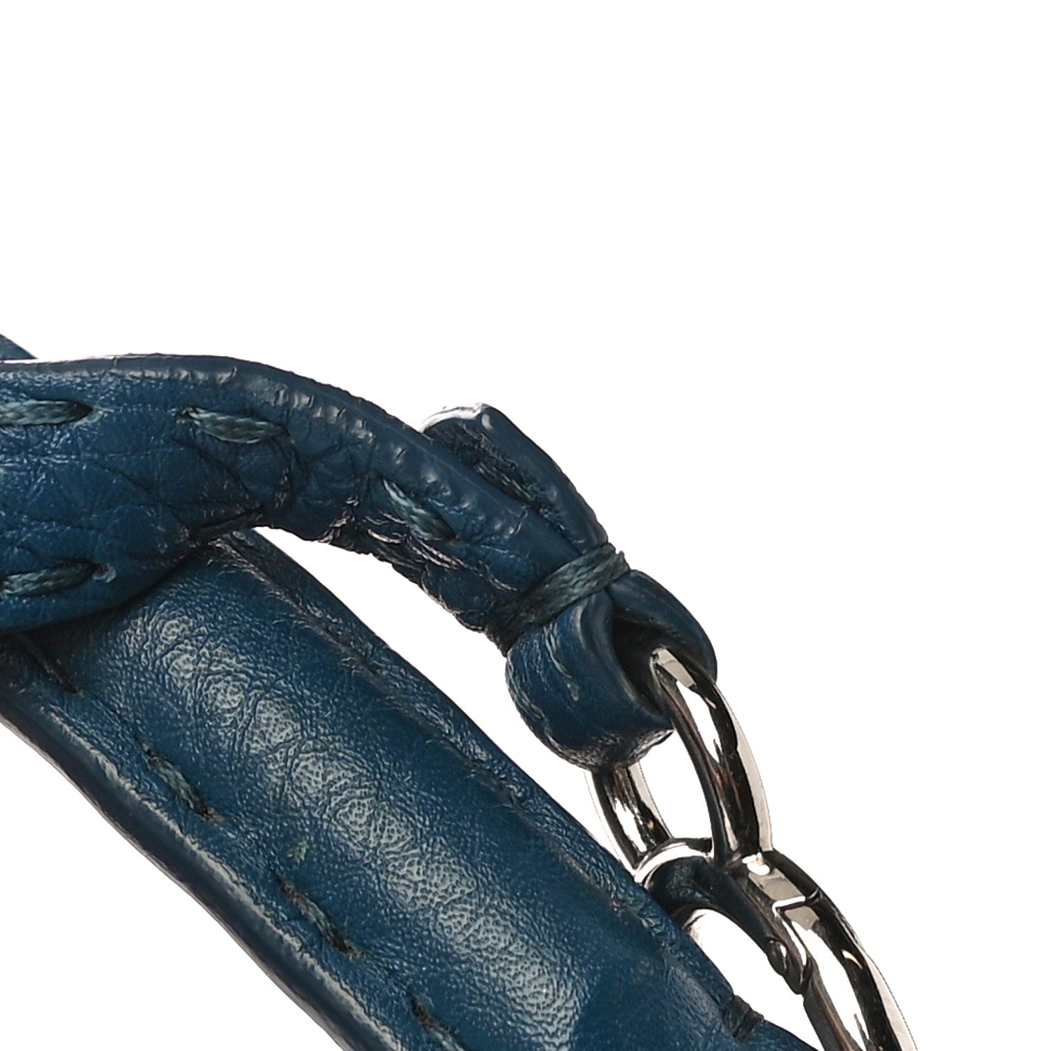 Fendi Cuoio Romano Selleria Bi-Color Medium Peekaboo Iconic Satchel Blue Latte 15 of 16