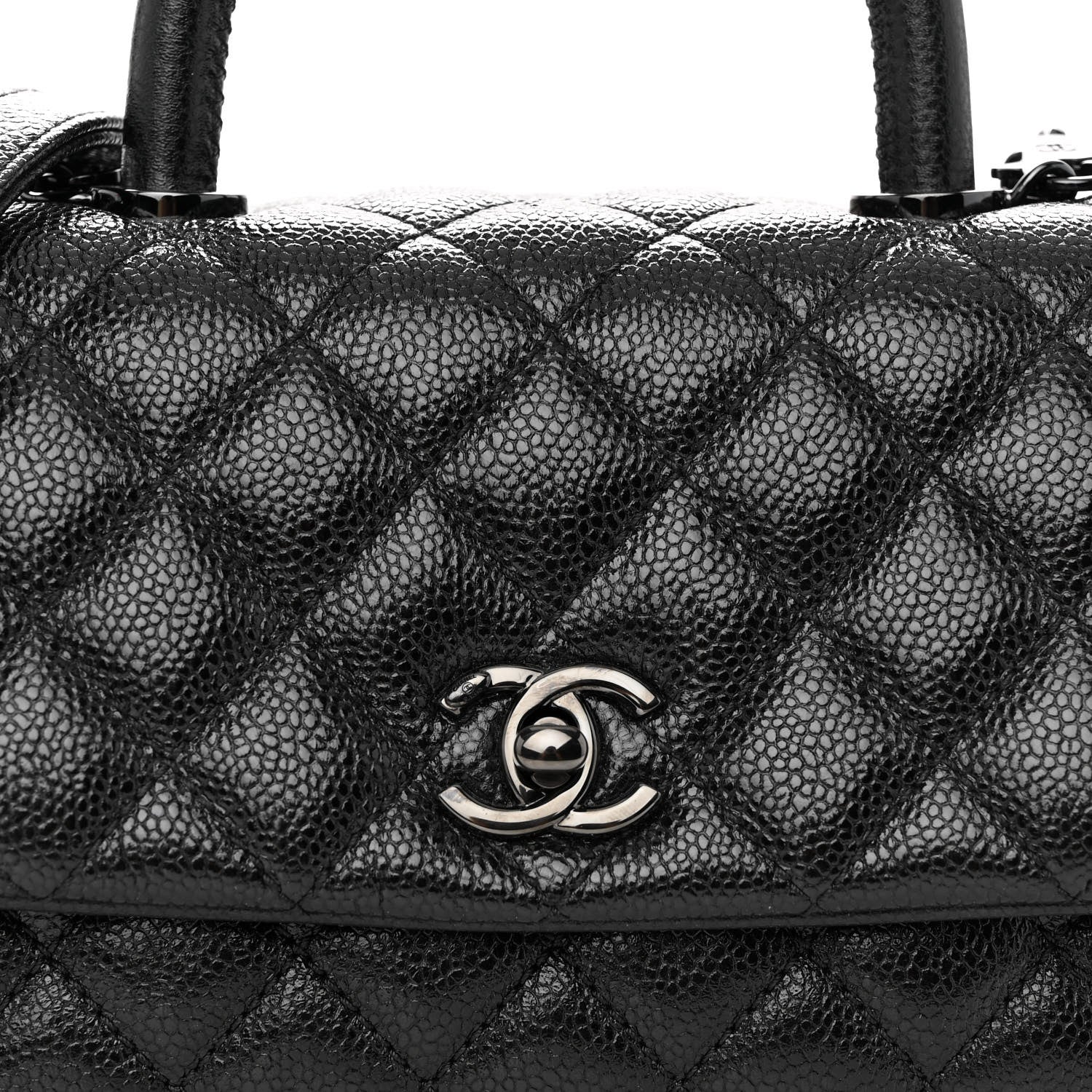Chanel Caviar Quilted Mini Coco Handle Flap So Black 7 of 9
