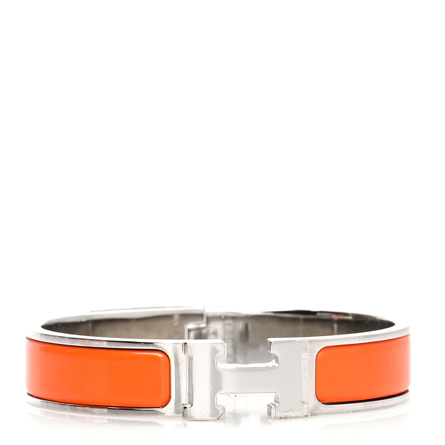 Enamel Narrow Clic Clac H Bracelet PM Orange