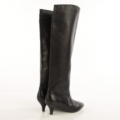Chanel Lambskin CC Cap Toe Boots 38 Black 4 of 6