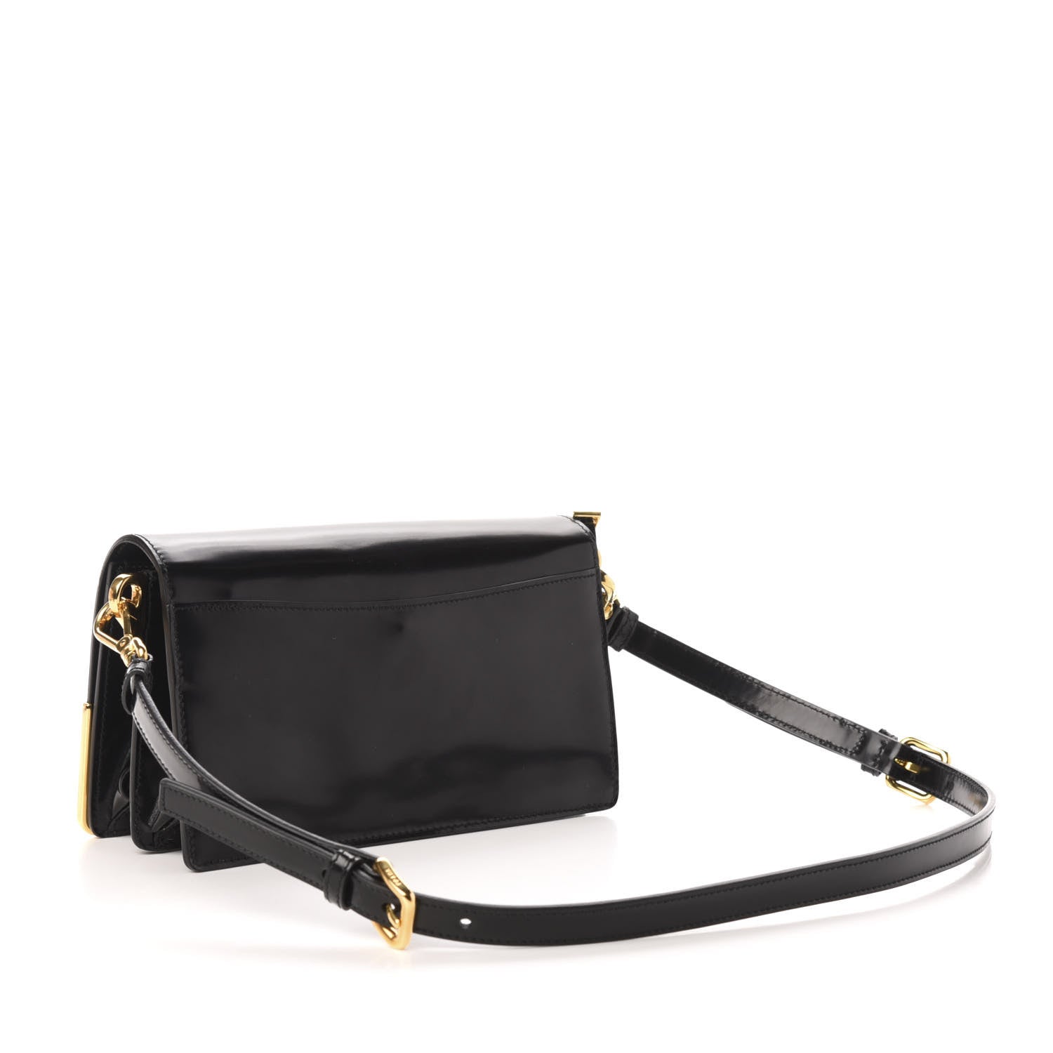 Prada Spazzolato Neiman Marcus Shoulder Bag Black 3 of 11