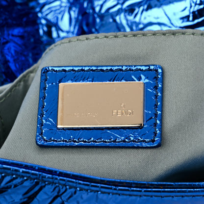 Fendi Metallic Calfskin Mia Pochette Blue 6 of 10