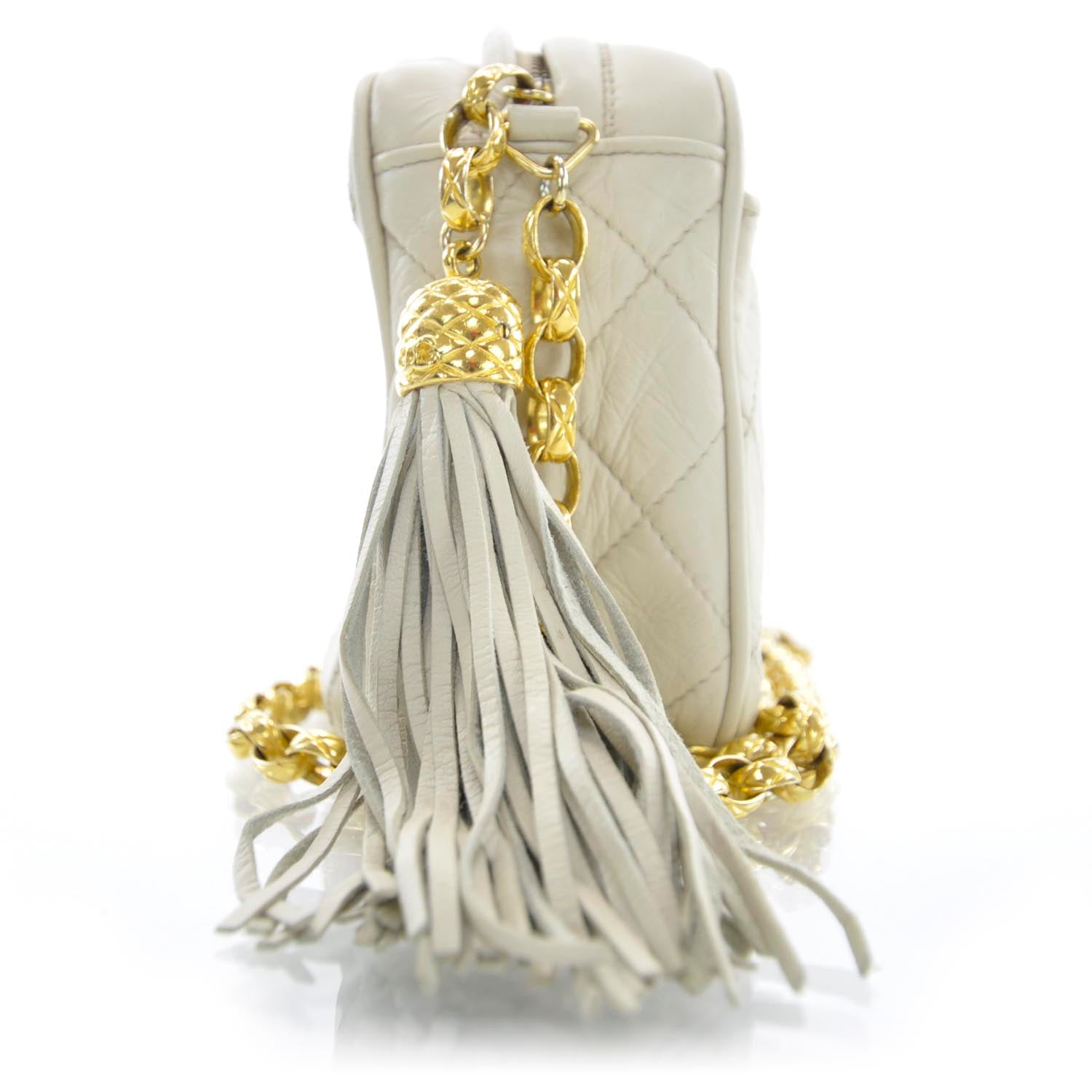 Chanel Lambskin Tassel Camera Case Beige 5 of 11