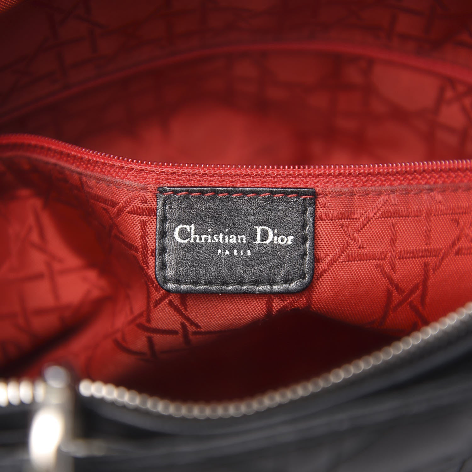 Christian Dior Lambskin Cannage Large Lady Dior Black 7 of 17