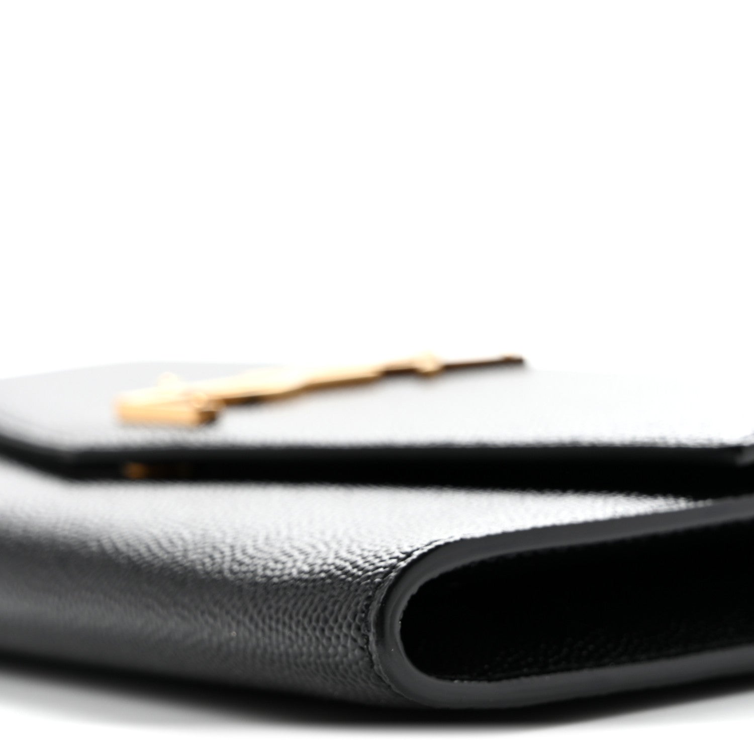 Saint Laurent Grain de Poudre Uptown Chain Wallet Black 9 of 11