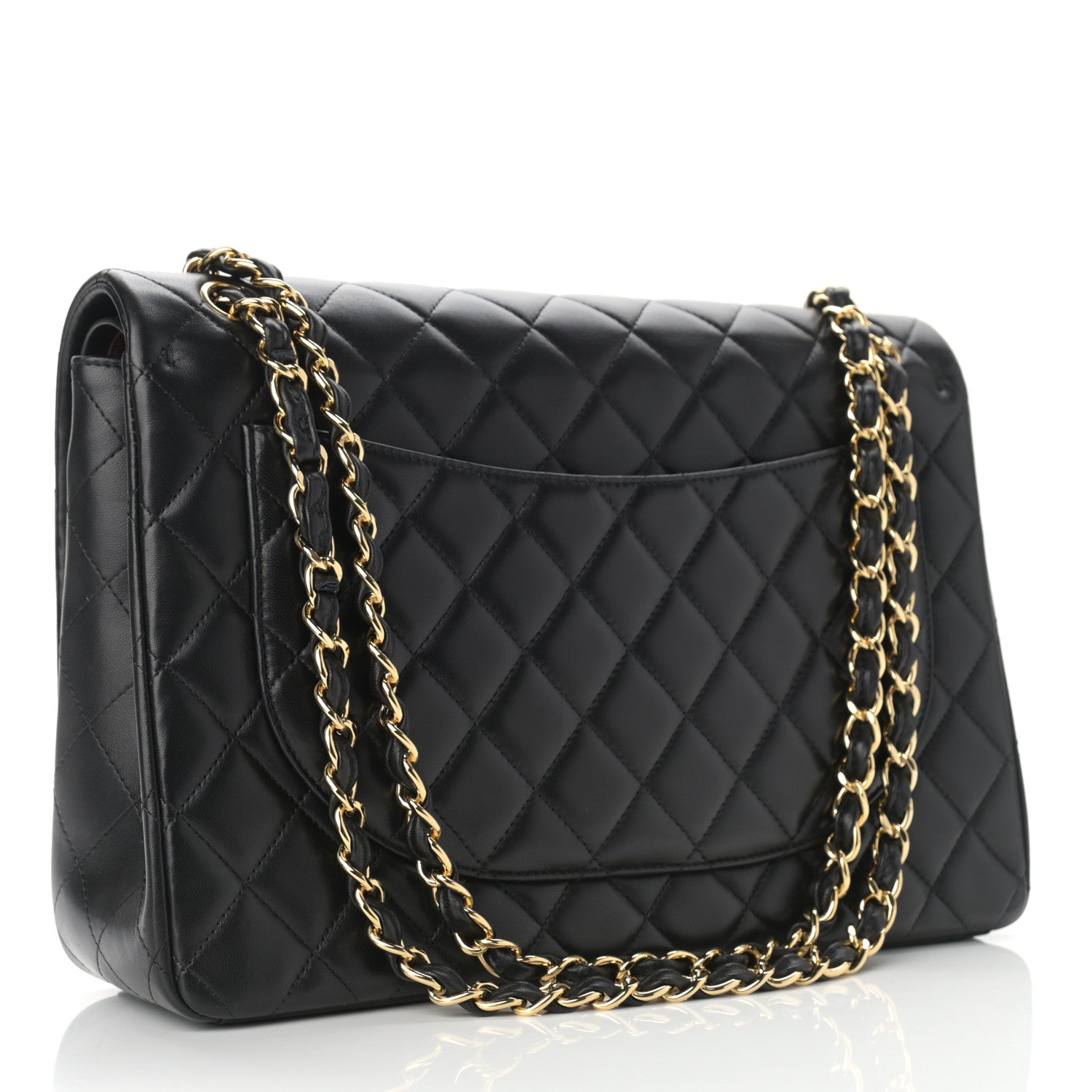 Chanel Lambskin Quilted Maxi Double Flap Black 3 of 12