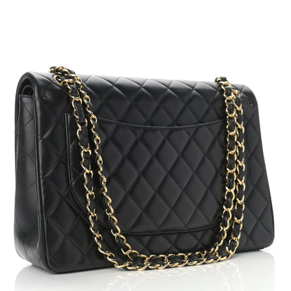 Chanel Lambskin Quilted Maxi Double Flap Black 3 of 12