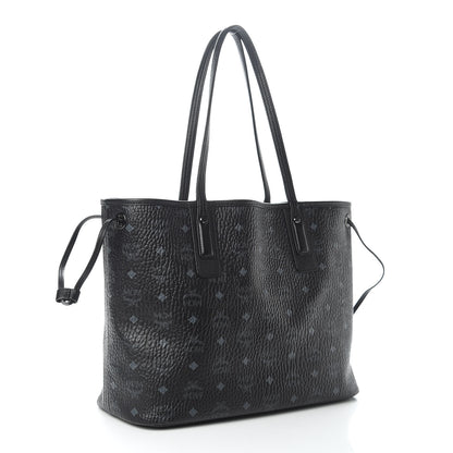 MCM Visetos Medium Liz Reversible Shopper Tote Black 4 of 14