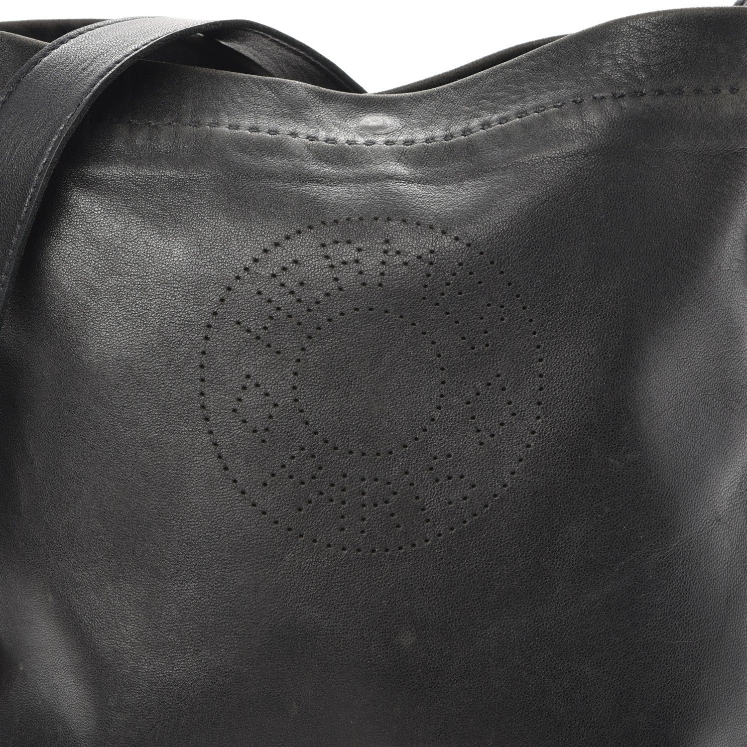 Hermes Lambskin Toudou Perfore Crossbody Bag Black 8 of 9