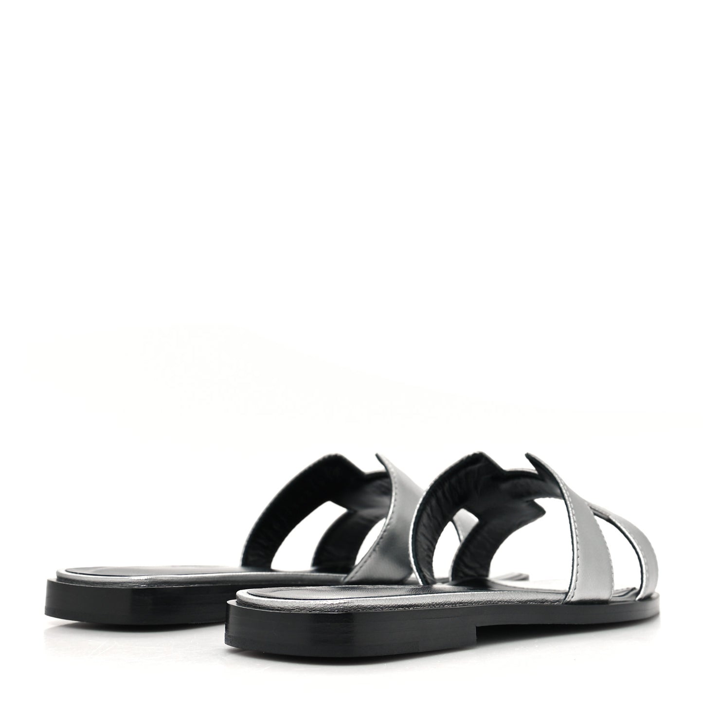 Metallic Epsom Oran Sandals 35.5 Argent