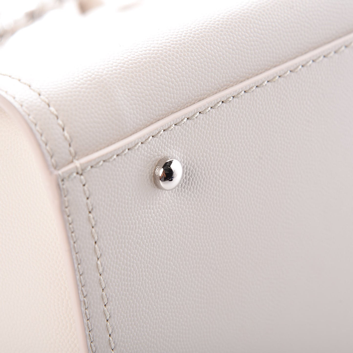 Caviar Small Studded Deauville Tote Ivory